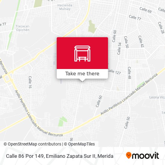 Calle 86 Por 149, Emiliano Zapata Sur II map