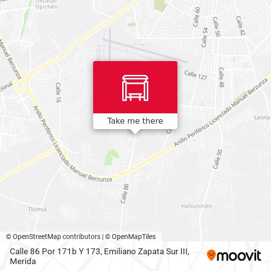 Calle 86 Por 171b Y 173, Emiliano Zapata Sur III map