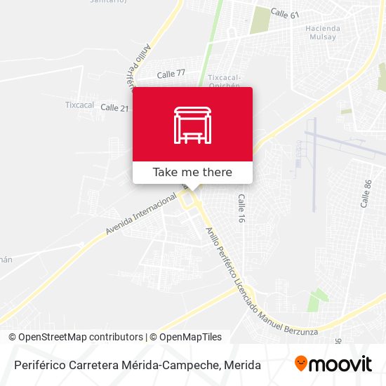 Mapa de Periférico Carretera Mérida-Campeche