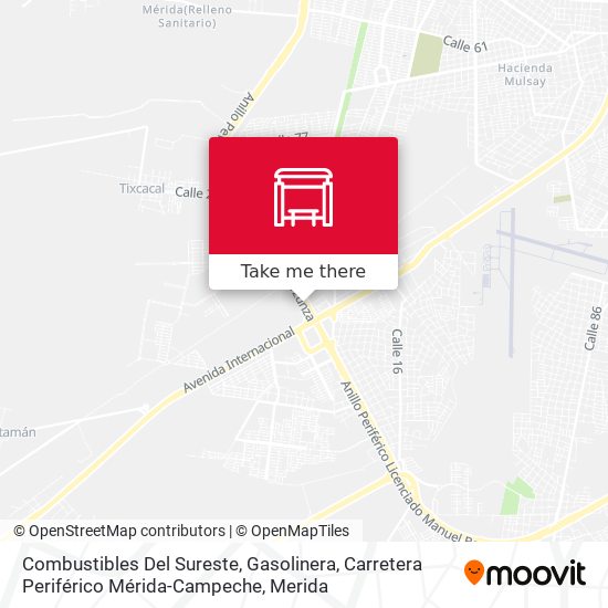 Combustibles Del Sureste, Gasolinera, Carretera Periférico Mérida-Campeche map