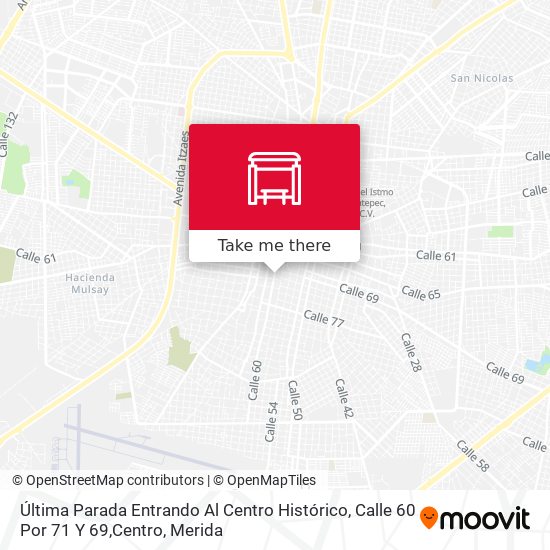 Última Parada Entrando Al Centro Histórico, Calle 60 Por 71 Y 69,Centro map