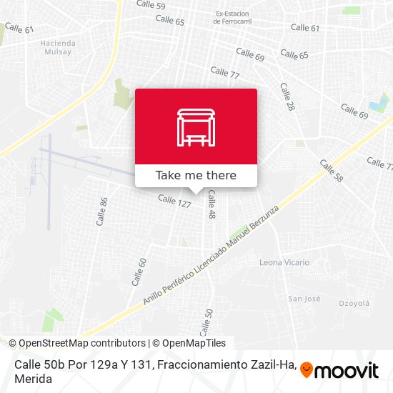 Calle 50b Por 129a Y 131, Fraccionamiento Zazil-Ha map