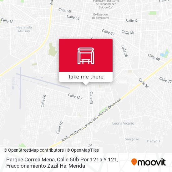 Parque Correa Mena, Calle 50b Por 121a Y 121, Fraccionamiento Zazil-Ha map