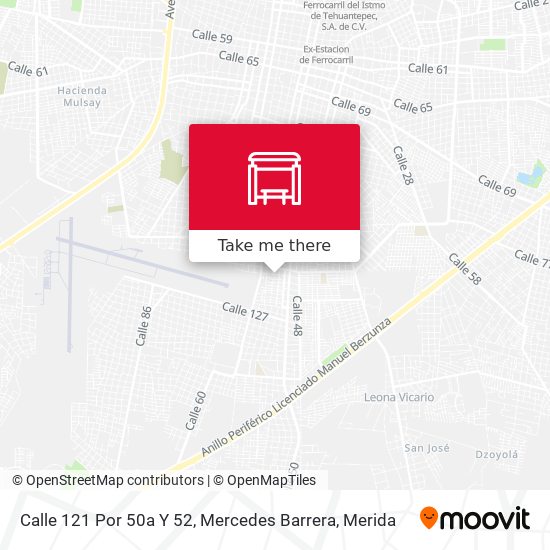 Calle 121 Por 50a Y 52, Mercedes Barrera map