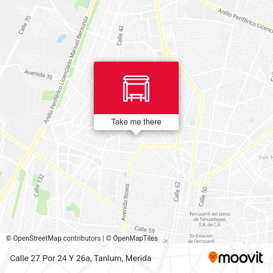 Calle 27 Por 24 Y 26a, Tanlum map