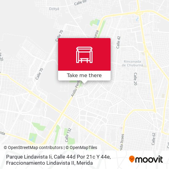 Parque Lindavista Ii, Calle 44d Por 21c Y 44e, Fraccionamiento Lindavista II map