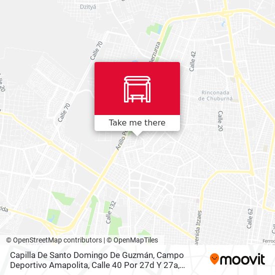 Capilla De Santo Domingo De Guzmán, Campo Deportivo Amapolita, Calle 40 Por 27d Y 27a, Amapola map