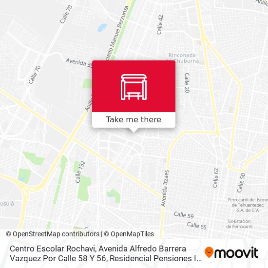 Centro Escolar Rochavi, Avenida Alfredo Barrera Vazquez Por Calle 58 Y 56, Residencial Pensiones IV map