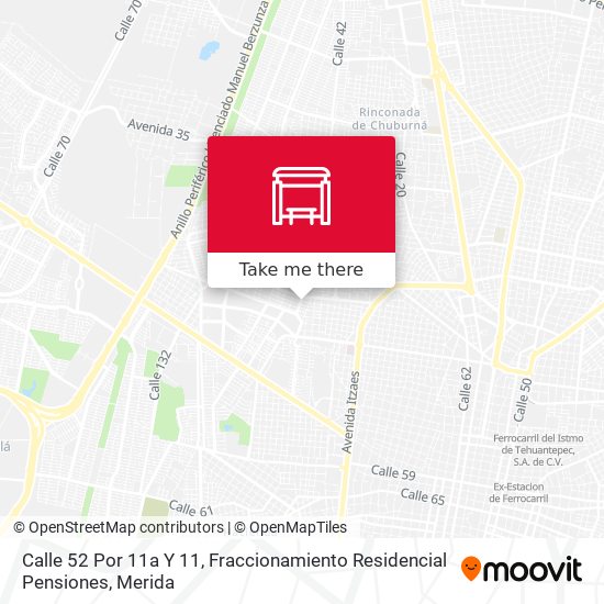 Calle 52 Por 11a Y 11, Fraccionamiento Residencial Pensiones map