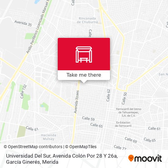 Universidad Del Sur, Avenida Colón Por 28 Y 26a, García Ginerés map