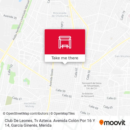 Club De Leones, Tv Azteca. Avenida Colón Por 16 Y 14, García Ginerés map