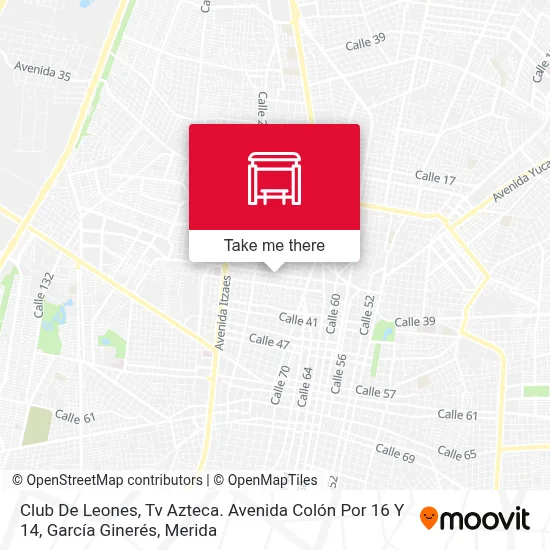 Club De Leones, Tv Azteca. Avenida Colón Por 16 Y 14, García Ginerés map