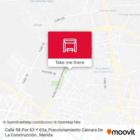 Mapa de Calle 58 Por 63 Y 63a, Fraccionamiento Cámara De La Construcción