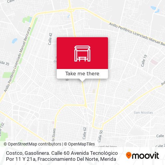 Costco, Gasolinera. Calle 60 Avenida Tecnológico Por 11 Y 21a, Fraccionamiento Del Norte map