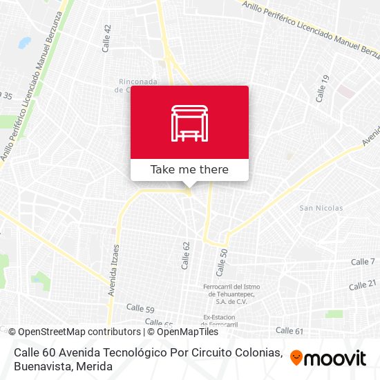 Calle 60 Avenida Tecnológico Por Circuito Colonias, Buenavista map