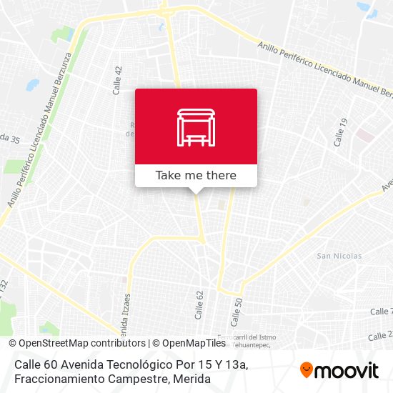 Calle 60 Avenida Tecnológico Por 15 Y 13a, Fraccionamiento Campestre map