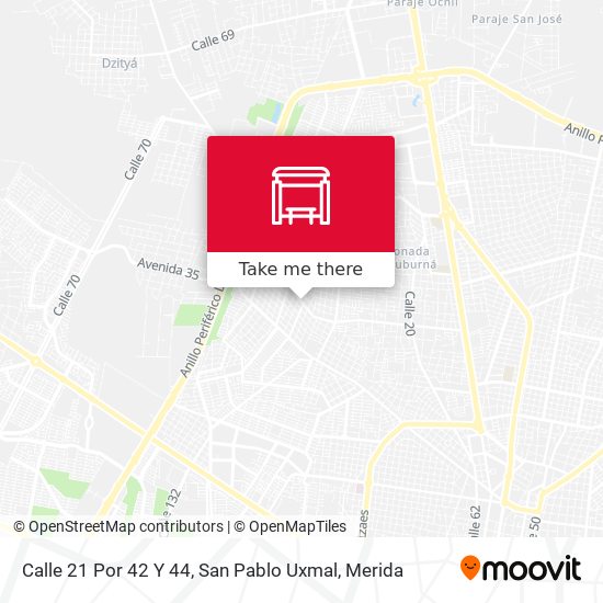 Calle 21 Por 42 Y 44, San Pablo Uxmal map