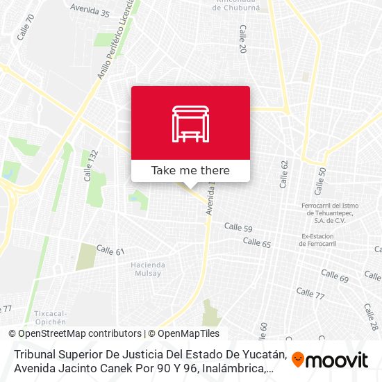 Tribunal Superior De Justicia Del Estado De Yucatán, Avenida Jacinto Canek Por 90 Y 96, Inalámbrica map