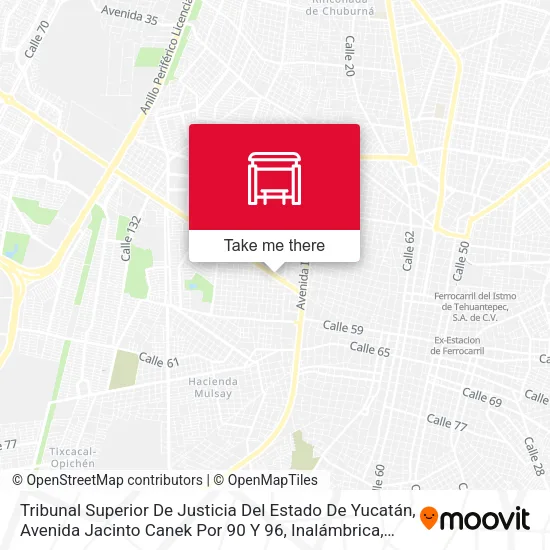 Tribunal Superior De Justicia Del Estado De Yucatán, Avenida Jacinto Canek Por 90 Y 96, Inalámbrica map