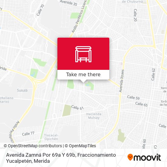 Avenida Zamná Por 69a Y 69b, Fraccionamiento Yucalpetén map