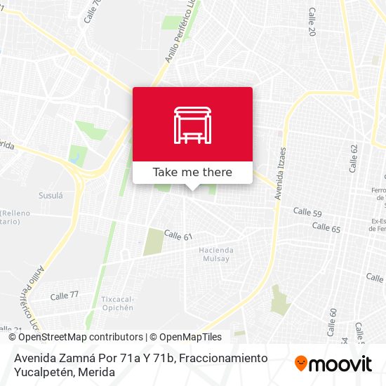 Avenida Zamná Por 71a Y 71b, Fraccionamiento Yucalpetén map