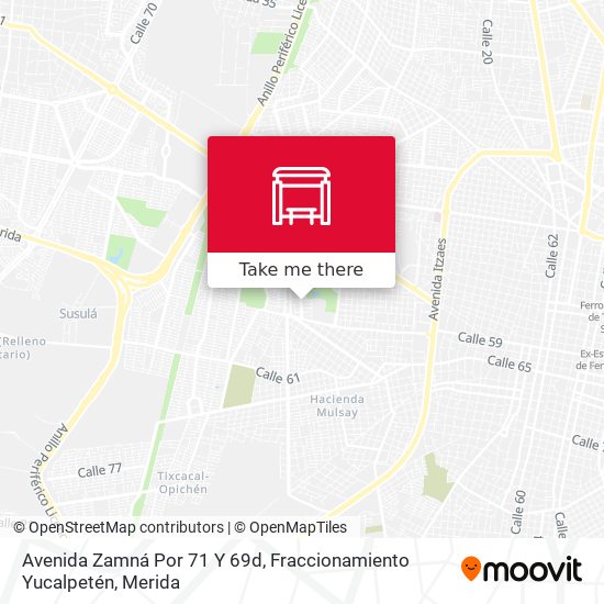 Avenida Zamná Por 71 Y 69d, Fraccionamiento Yucalpetén map