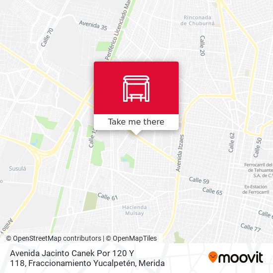Avenida Jacinto Canek Por 120 Y 118, Fraccionamiento Yucalpetén map