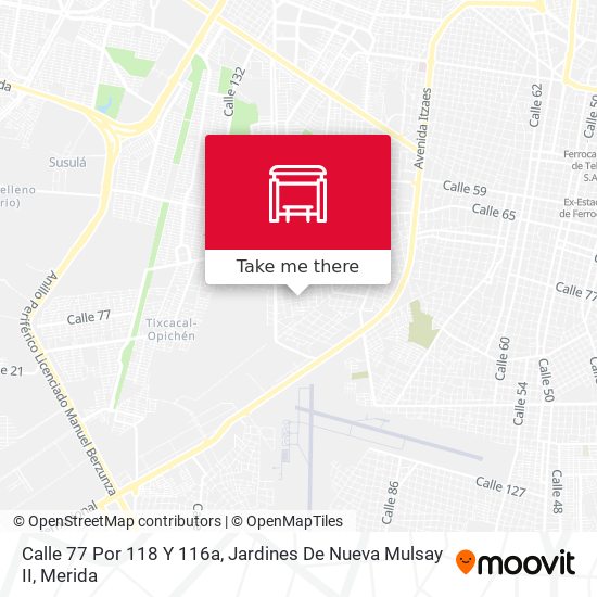 Calle 77 Por 118 Y 116a, Jardines De Nueva Mulsay II map