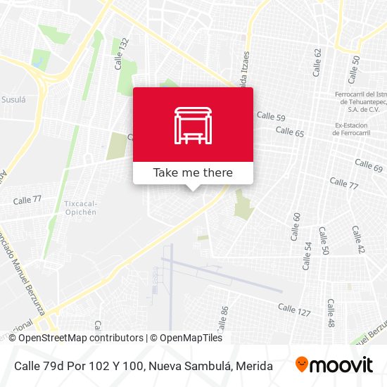 Mapa de Calle 79d Por 102 Y 100, Nueva Sambulá