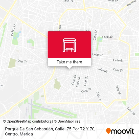 Parque De San Sebastián, Calle  75 Por 72 Y 70, Centro map