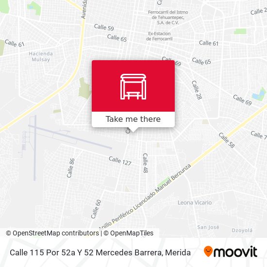 Calle 115 Por 52a Y 52 Mercedes Barrera map