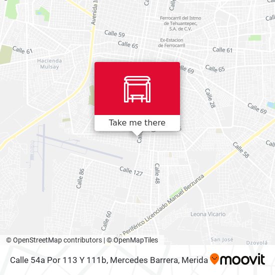 Calle 54a Por 113 Y 111b, Mercedes Barrera map