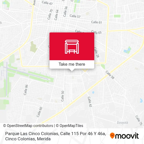 Parque Las Cinco Colonias, Calle 115 Por 46 Y 46a, Cinco Colonias map