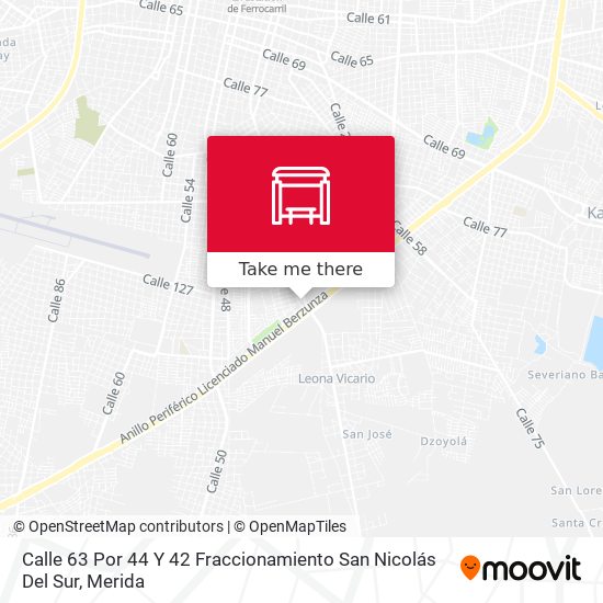 Mapa de Calle 63 Por 44 Y 42 Fraccionamiento San Nicolás Del Sur