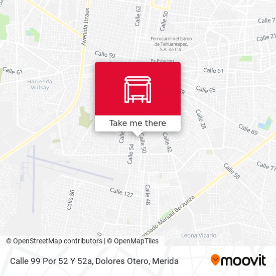 Mapa de Calle 99 Por 52 Y 52a, Dolores Otero