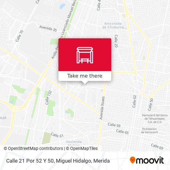 Mapa de Calle 21 Por 52 Y 50, Miguel Hidalgo