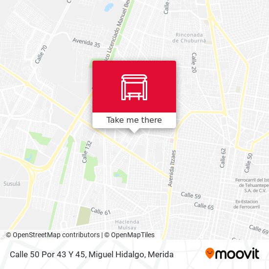 Calle 50 Por 43 Y 45, Miguel Hidalgo map