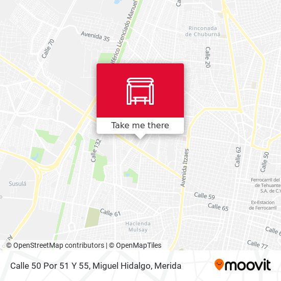 Calle 50 Por 51 Y 55, Miguel Hidalgo map