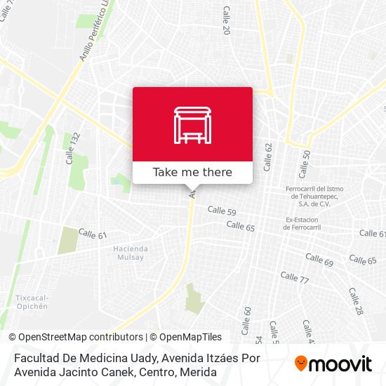 Mapa de Facultad De Medicina Uady, Avenida Itzáes Por Avenida Jacinto Canek, Centro