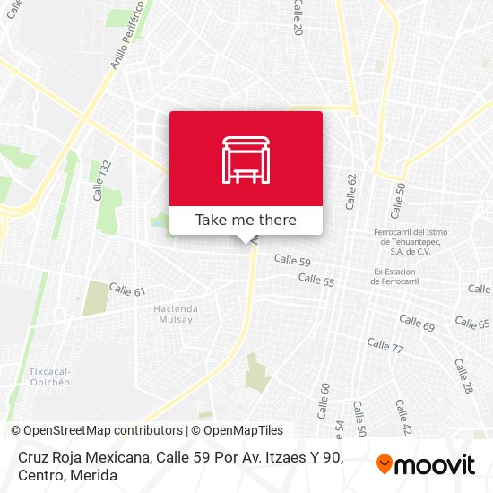 Cruz Roja Mexicana, Calle 59 Por Av. Itzaes Y 90, Centro map