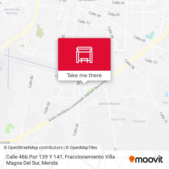 Mapa de Calle 46b Por 139 Y 141, Fraccionamiento Villa Magna Del Sur