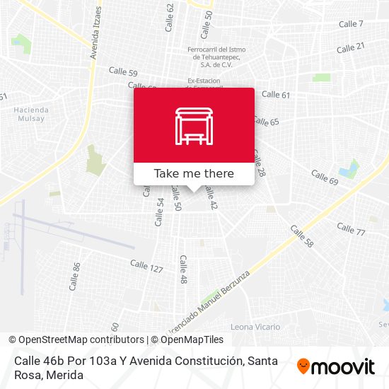 Calle 46b Por 103a Y Avenida Constitución, Santa Rosa map