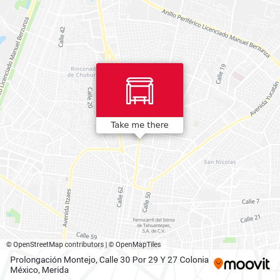 Prolongación Montejo, Calle 30 Por 29 Y 27 Colonia México map