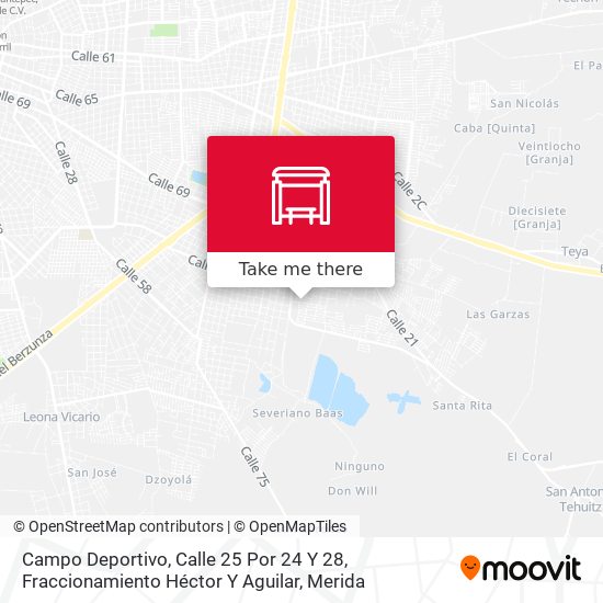 Campo Deportivo, Calle 25 Por 24 Y 28, Fraccionamiento Héctor Y Aguilar map