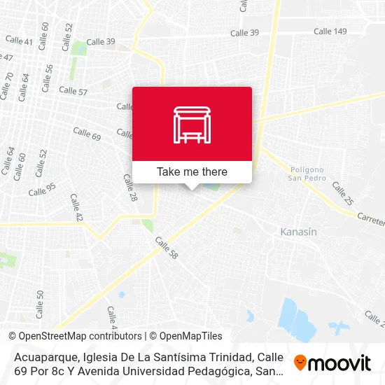Acuaparque, Iglesia De La Santísima Trinidad, Calle 69 Por 8c Y Avenida Universidad Pedagógica, San Antonio Kaua I map