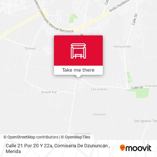 Calle 21 Por 20 Y 22a, Comisaría De Dzununcán map