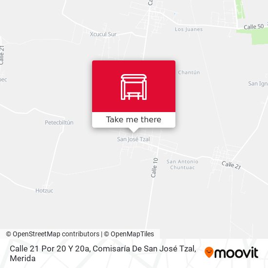 Calle 21 Por 20 Y 20a, Comisaría De San José Tzal map