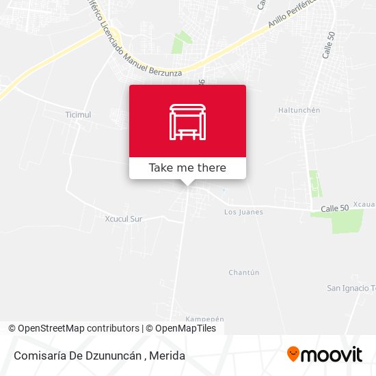 Comisaría De Dzununcán map