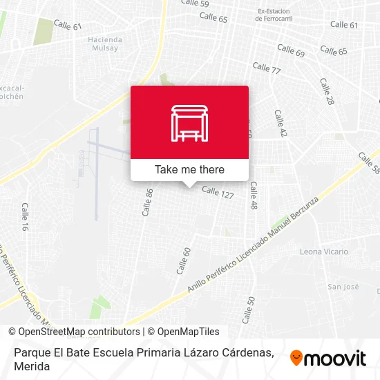 Parque El Bate Escuela Primaria Lázaro Cárdenas map