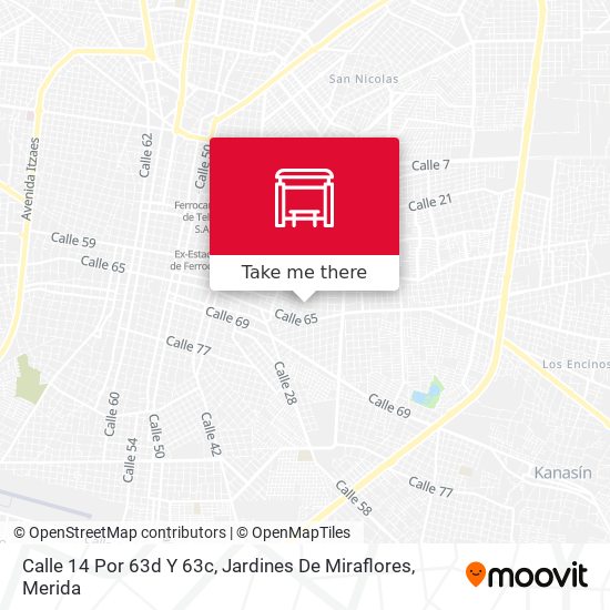 Mapa de Calle 14 Por 63d Y 63c, Jardines De Miraflores
